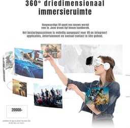 MIRA® VR Bril met controllers - VR Bril - VR-brillen - Wit - ‎23cm x 21cm x 11cm — thumbnail 5