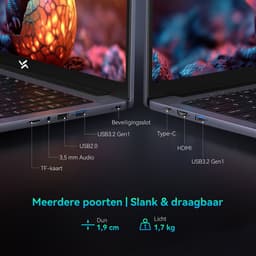 Blackview Hibook 6 Laptop + SCM8 15,3" Draagbare Monitor Set, 16GB+256GB, FHD IPS Scherm, Dual-band WiFi, Kantoor & Studie Set (incl. Laptop tas, Muis, etc., Grijs) — thumbnail 5