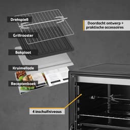 AMA® Heteluchtoven - Oven - Airfryer Oven - Zwart - 45 Liter — thumbnail 4