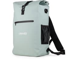 Craved Enkele Fietstas 3 in 1 - 28L - Geschikt voor E-Bikes - Caribisch Blauw - Waterdicht - Met schouderband - Laptop vak