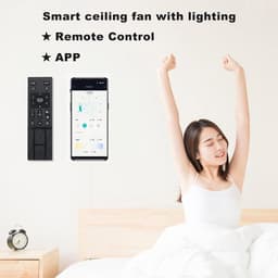 Plafondventilator met Verlichting - Ventilator voor Slaapkamer - Air Cooler met Afstandsbediening - Stil — thumbnail 5