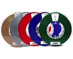 Kexcelled PLA Combideal - 3D Printer Filament - 5 x 500g (Goud, Zilver, Rood, Blauw & Groen) - 1.75mm VOORJAARSACTIE!