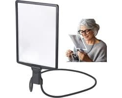 Handsfree Vergrootglas met Licht Nekmodel 3x Vergroting USB-C Oplaadbaar voor Lezen en Hobby's