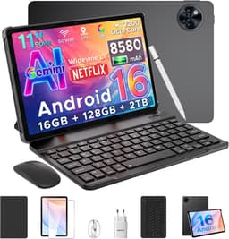 DOOGEE U11 VIP - Tablet - 16 GB RAM + 128 GB ROM - Tablette met toetsenbord- Android 15 - 11 inth 90Hz - 8580 mAh - Ultradunne 7,9 mm - inclusief muis - Stylus - Beschermhoes - Schermbeschermer - Zwart — thumbnail 1