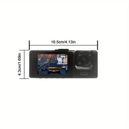 Dashcam met dubbele camera | 1080p camera aan de voorzijde & 480p ingebouwde camera, infrarood nachtzicht, 5,08 cm IPS-scherm, groothoeklens, dubbele lens, universeel ontwerp. — thumbnail 4