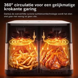 Airfryer - MAGICFOX - 10 L - 2 porties - LED touchscreen - 9 programma's — thumbnail 4