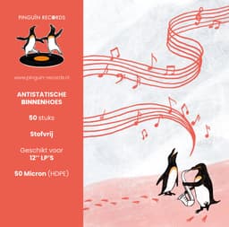 Pinguïn Records – LP binnenhoezen – 50 stuks – Vinylcare – LP Beschermhoezen – LP hoezen – Antistatische (HDPE) binnenhoes – Transparant – 50 micron – Binnenhoes geschikt voor 12 inch vinyl — thumbnail 2