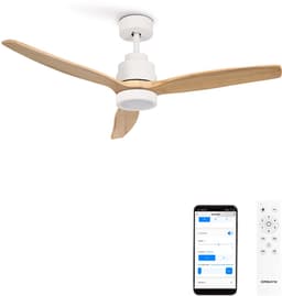 CREATE - Stille plafondventilator van 40 W met technische ABS-bladen, verkrijgbaar in verschillende maten - M - Met licht - WIFI - WIND STYLANCE — thumbnail 1
