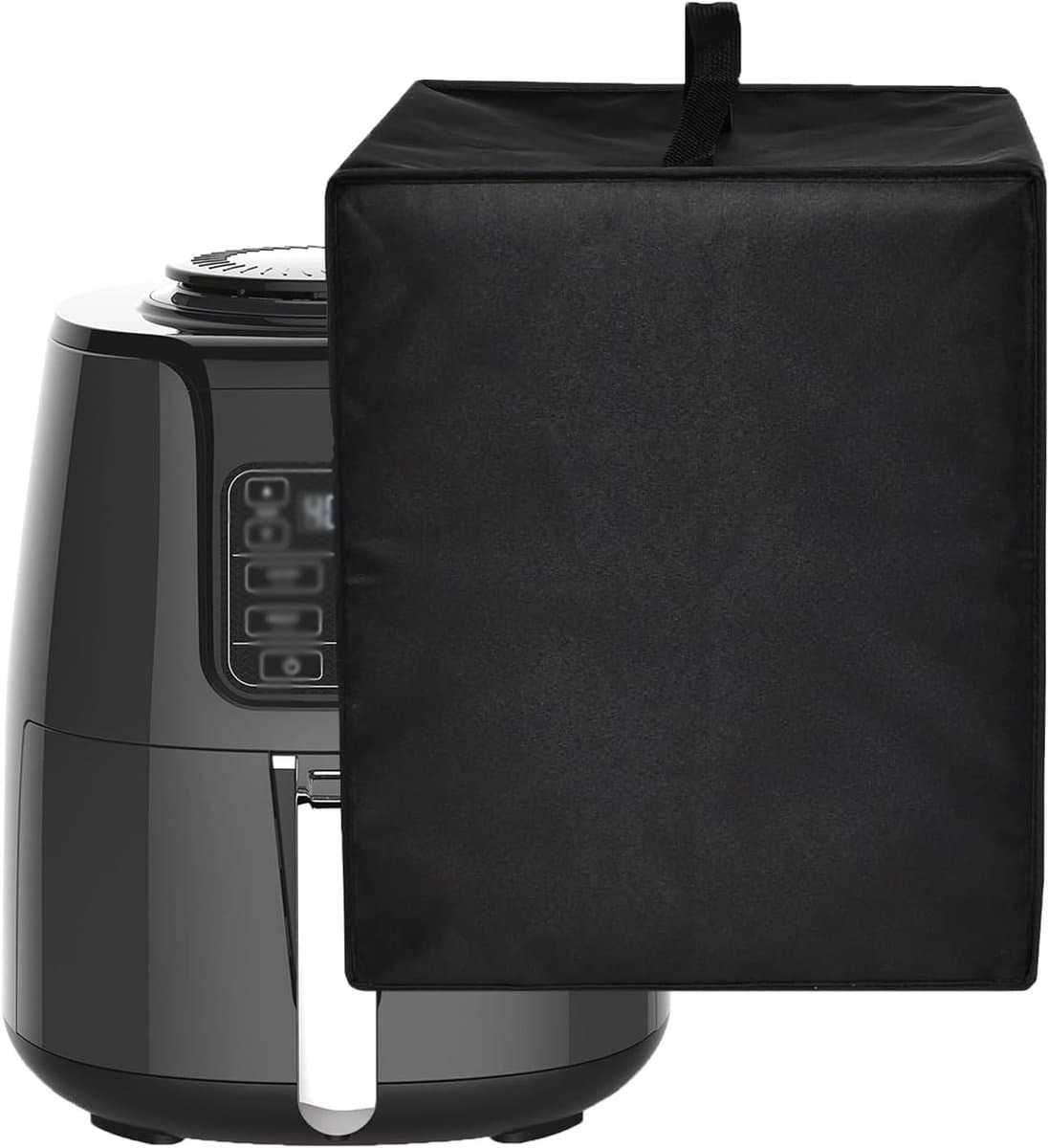 Airfryer-hoes Zware hittebestendige waterdichte stof stofvrije airfryer-hoes Geschikt voor Ninja AF101 4 quart airfryer / Instant Vortex Plus 6 quart XL airfryer (zwart) — afbeelding 1