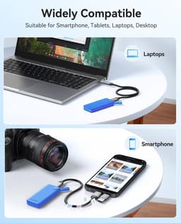 Externe SSD Schijf - Snelle Opslag - Bestanden Overzetten - Compact Ontwerp - 512 GB - Blauw — thumbnail 4