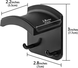 2 stuks Gaming Hoofdtelefoon Haakhouder, Wandmontage Headset Stand, Geschikt voor Bose, Sony, Sennheiser, AKG, JBL, Beats, Geschikt voor Thuis, Kantoor, Opnamestudio (zwart) — thumbnail 6