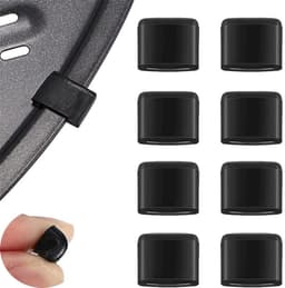 8 stuks - Siliconen beschermhoes voor airfryer - Vervangende siliconen voetjes voor airfryer - Beschermkap van siliconen - Zwart - airfryermat - krasbestendig ontwerp - beschermt de bakplaat - compatibel met diverse merken airfryers — thumbnail 1