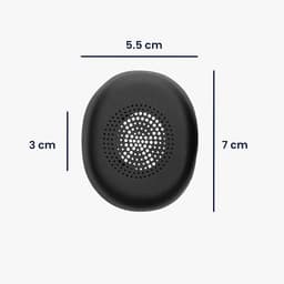 2x Earpads Vervanging voor Jabra Evolve 2 30 Hoofdtelefoon - Zwart Kunstleer en Schuim — thumbnail 5