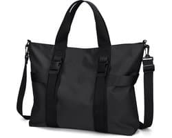 Eleganci® - Handtas - Shopper Tas Dames - Werktas & Schoudertas - Waterafstotend - A4 / Laptop - Verstelbare Schouderband - Zwart