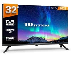 32 inch HD Televisie zonder Smart TV met Dubbele Tuner en Opnamefunctie