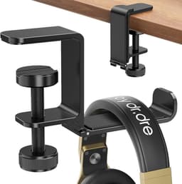 Universele Hoofdtelefoonstandaard Onder Bureau - Opvouwbare Headset Houder met Klem — thumbnail 1