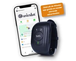 Wiesba WB62S SOS-Knop - GPS Horloge Senior - Smartwatch voor Ouderen - Persoonlijke alarmen - alarm horloge ouderen - GPS Horloge Alzheimer - Valdetectie - Persoonlijk alarm