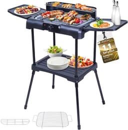 Sommertal BBQ231 elektrische grill | Balkon grill | 2200 W | Camping grill | 2-in-1 tafelgrill met standaard | Traploze temperatuurregeling | Opbergruimte | Snelle opwarming | Windbescherming — thumbnail 1