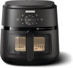 Airfryer 2000 Serie 6.2L - 1700W Vermogen, Kookvenster, RapidAir-technologie, Digitaal touchscreen, 13 kookopties, Tot 90% minder vet, Zwart (NA230/00) — thumbnail 1