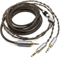 Silver-Plated Hoofdtelefoon Kabel Upgrade 2.5mm naar Dubbele 3.5mm Audio-kabel 1.8M — thumbnail 1