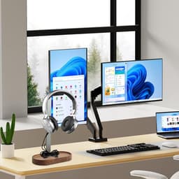Universele Hoofdtelefoonstandaard met Opbergvak voor Tafel en Bureau — thumbnail 2