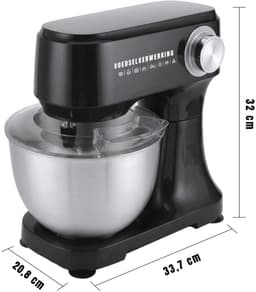 SAVI® Mixer met mengkom - Mixer - Mixer met mengkom keukenmachine - Zwart - 10cm x 28cm x 32cm — thumbnail 3