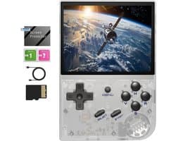 Anbernic RG35XX - Retro Gaming Console - 3.5 Inch IPS Scherm - Linux Systeem - 64GB Opslag - 640x480 Resolutie - 3000mAh Batterij - 30+ Emulators - Draagbare Handheld - Wit