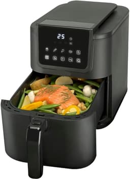 SAVI® Airfryer xl - Airfryer xxl - Heteluchtfriteuse - Zwart- 29cm x 23cm x 40cm — thumbnail 2