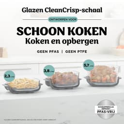 Ninja CRISPi PRO 7-in-1 Glazen Airfryer met 7 functies - Airfryen, Bakken, Braden, Rijzen, Drogen. Max Crisp en Opnieuw krokant maken - 2.3 liter en 5.7 liter glazen schaal - PFAS vrij koken - Cyberspace - AS101EUCY — thumbnail 10