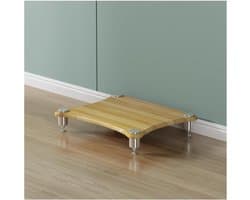 Media Opbergkast - AV Plank - Apparatuur Organiseren - Robuust MDF - 60x48x10cm 4 Lagen - Walnoot