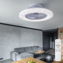 LED plafondventilator met ster-effect - afstandsbediening, dimbare verlichting, 3 standen ventilatie - ideaal voor woonkamer en slaapkamer — thumbnail 1