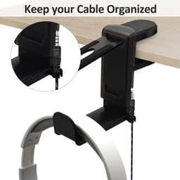 Gaming Hoofdtelefoon Houder Onder Bureau, Controller Stand met Kabel Organizer — thumbnail 5