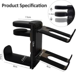 Gaming Hoofdtelefoon Houder Onder Bureau, Controller Stand met Kabel Organizer — thumbnail 2