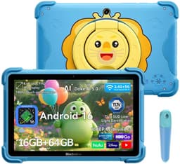 Blackview LINK 1 Kids - Tablet - 16GB RAM - 64GB ROM - 8.68 inch - 5000mAh - Android 16 - Met pen - Beschermhoes - Blauw — thumbnail 1