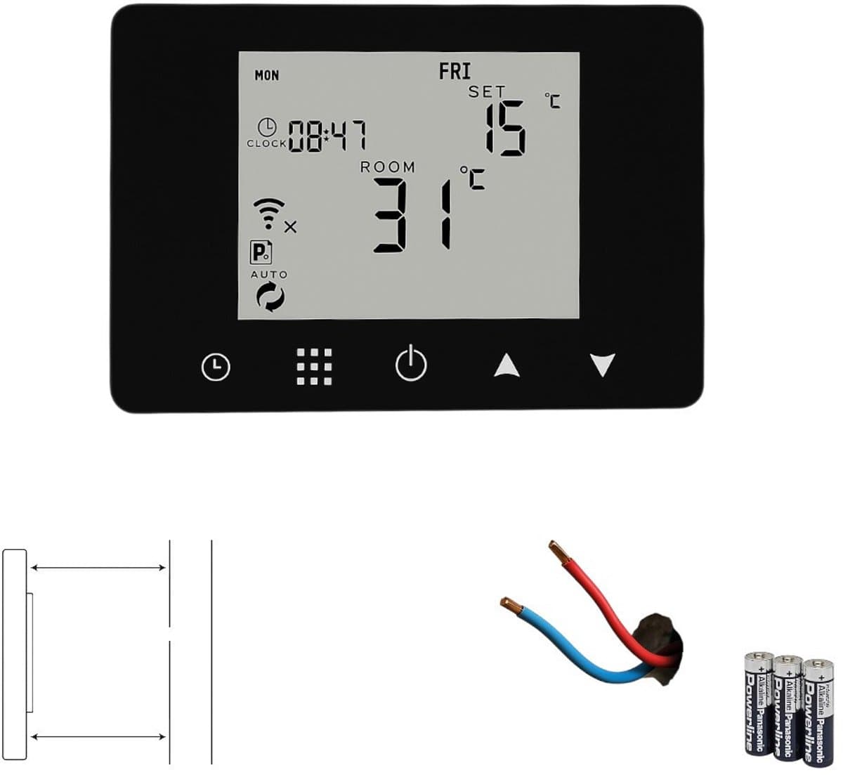 Zigbee Thermostaat | Opbouw | Wifi | Touchscreen bediening | Inbouw | Verwarmen | Tuya Smart Life | Wit — afbeelding 1