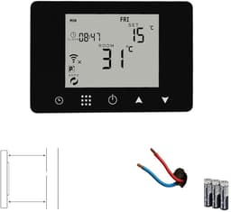 Zigbee Thermostaat | Opbouw | Wifi | Touchscreen bediening | Inbouw | Verwarmen | Tuya Smart Life | Wit — thumbnail 1