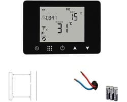 Zigbee Thermostaat | Opbouw | Wifi | Touchscreen bediening | Inbouw | Verwarmen | Tuya Smart Life | Wit