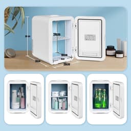 Core® Skincare Fridge - Mini Koelkast 8 Liter – Met Spiegel en Verlichting - Mini Fridge - Gearrangeerd- ‎14x 11x 10cm; 620 g — thumbnail 9