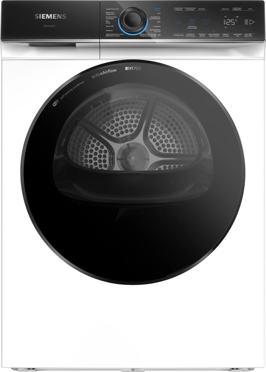 Siemens WR47B2C0FG - iQ700 - Wasdroger - Warmtepompdroger - 9 kg - Energielabel A - smartFinish: vermindert kreukels tot 50% - Zelfreinigende condensor blijvend energiezuinig — afbeelding 1