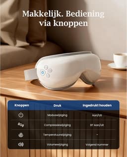 Bob and Brad EyeOasis 2 Eye Massager with Heat Function, Compression and Music, Foldable Rechargeable Eye Massager, Eye Therapy to Relieve Eye Pain, Improve Dry Eyes and Sleep — thumbnail 3