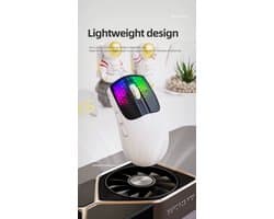 Attack Shark X5 RGB Gaming Muis Draadloos & Bedraad, 3 Modi (BT/2.4G/USB), Lichtgewicht E-sports – voor PC & Laptop