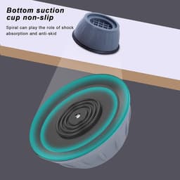 Anti-vibratiematten voor wasmachines-set van 8-rubberen antislipmatten voor wasmachines en drogers-schokdempende en geluidsdempende voetjes-anti-verplaatsingsstabilisatoren voor koelkasten en wasmachines — thumbnail 2