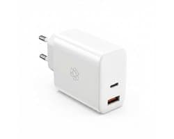 Ëssentials by Upström USB-C & USB-A Oplader 65W – GaN Snellader – PD & PPS – Geschikt voor iPhone, Samsung & Android – 100% Gerecycled Plastic