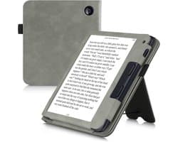E-reader Hoesje Geschikt voor Tolino Vision 6 - Beschermhoes PU Leer Grijs