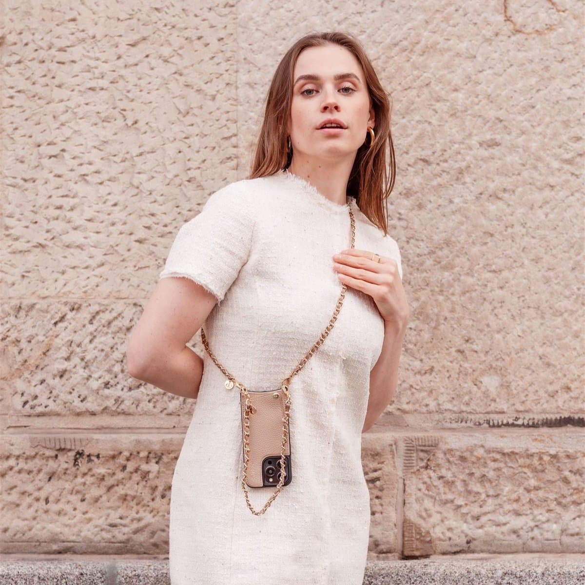 Dutchies Telefoonkoord - Telefoonketting | Beige | Italian — afbeelding 1