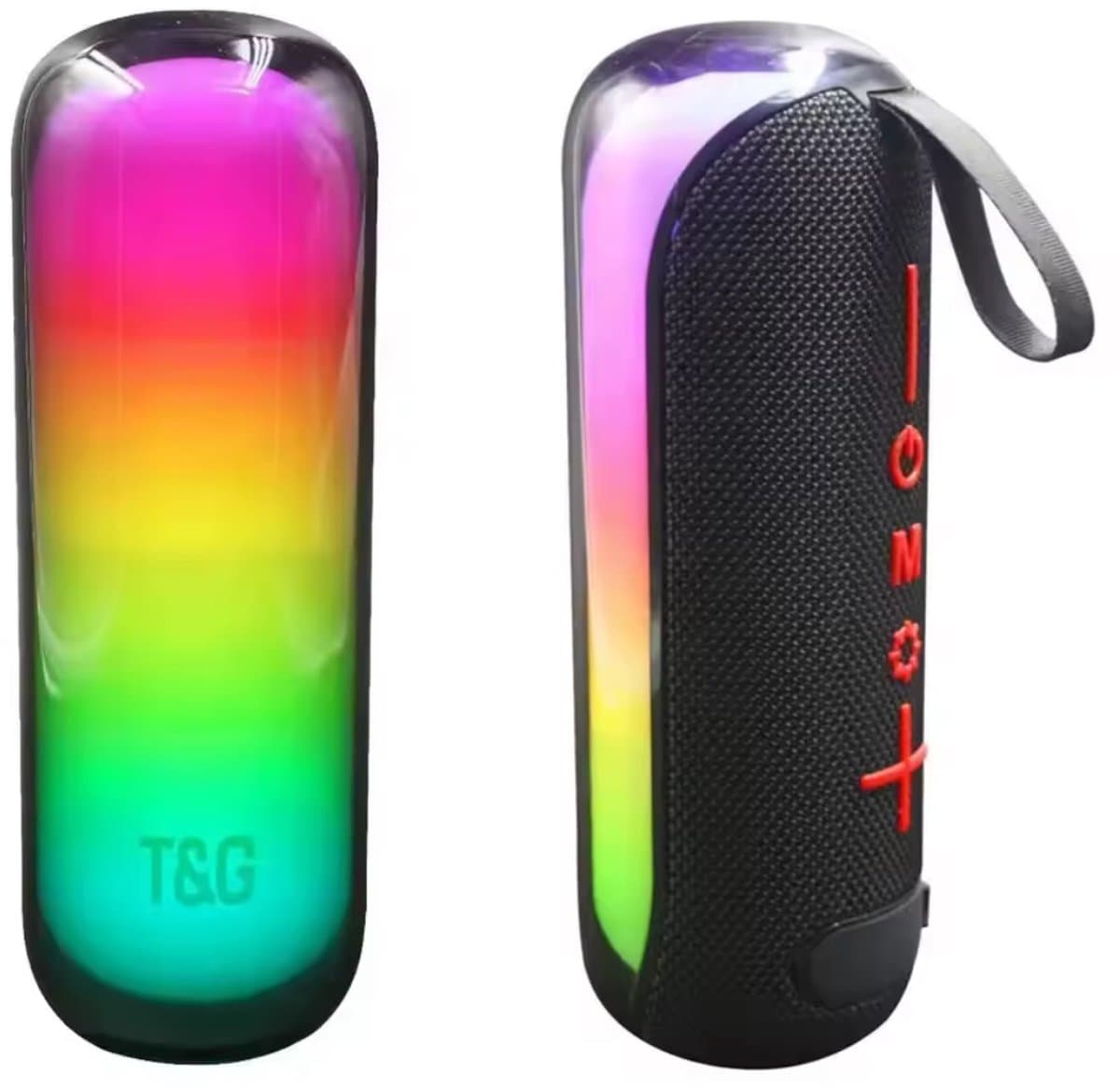 T&G Draadloze Bluetooth Speaker met RGB LED – Draagbare Mini Speaker 10W – Zwart — afbeelding 1