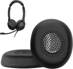 kwmobile 2x oorkussens geschikt voor Jabra Evolve 2 30 - Earpads voor koptelefoon in zwart — thumbnail 1