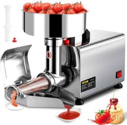 CYRO - Vruchtenpers Electrisch - Tomatenzeef - Tomatenpers - Sausmaker - 304 Stainless Steel - RVS - 2,7L Capaciteit - Zilver — thumbnail 1