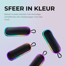 Delmark Draadloze Bluetooth Speaker - 20W Stereo - RGB Verlichting - IPX7 Waterdicht - Tot 20 uur Speeltijd — thumbnail 5