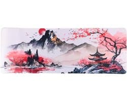 Antislip muismat - 60 x 30 cm muismat verlengd - gaming muismat waterdicht - bureaumat met rubberen basis - bureauonderlegger laptop voor kantoor en thuis